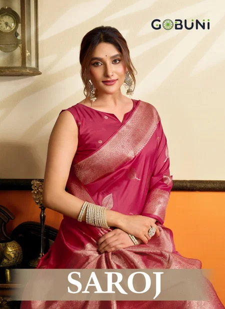 Saroj By Gobuni Soft Silk Saree With Tassels